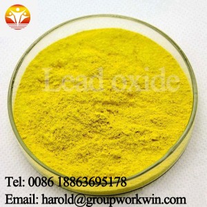 Factory price 99.5% yellow chemical lead oxide